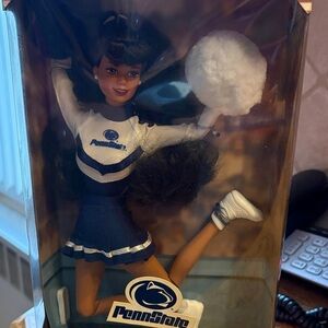 Barbie Cheerleader Doll in Navy and White